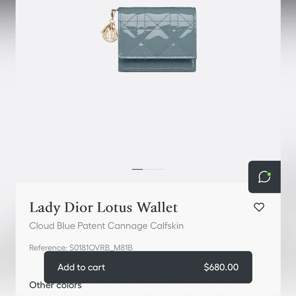 Dior Lotus Quilted compact wallet